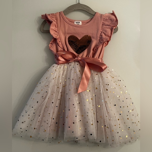 Beautiful Heart Embellished Fancy Dress 18 Month - Picture 1 of 2